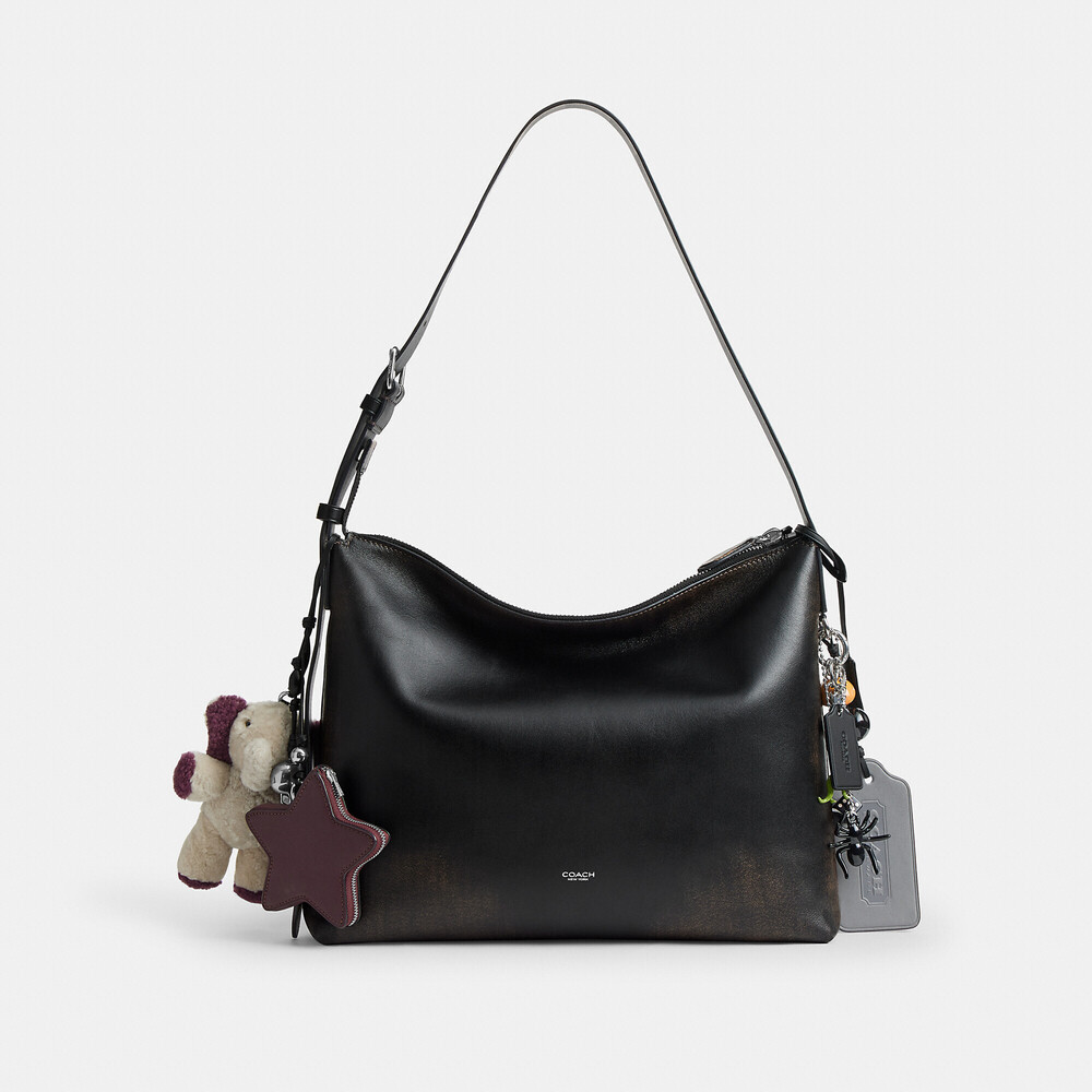 Coach Mott Messenger Bag 38 In Loved Leather With Charms